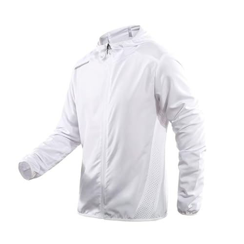 Bauzuoyo Sweat à capuche léger et fin pour homme - Protection solaire UV - Séchage rapide - Veste de course respirante - Veste de survêtement avec fermeture éclair - Veste d'été pour sport en plein