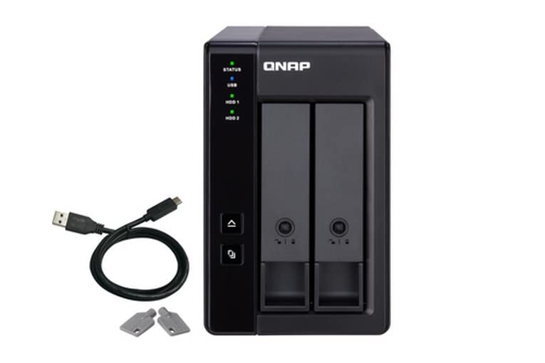 QNAP TR-002 2 Bay Desktop NAS Expansion - Optional Use as a Direct-Attached Storage Device