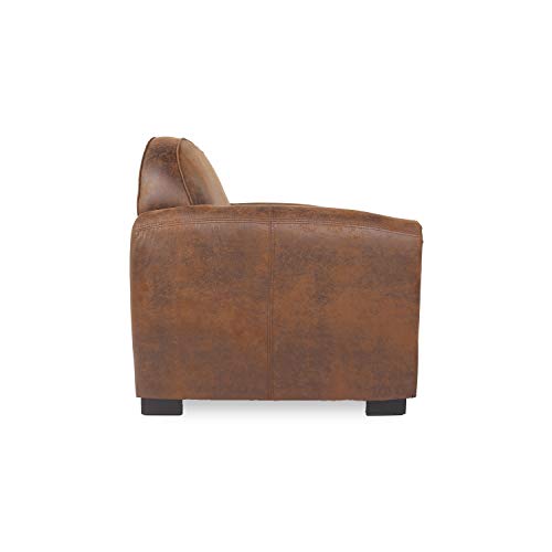 INTENSE DECO Fauteuil Club Vintage William, Microfibre