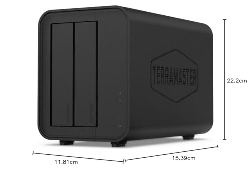 TERRAMASTER F2-424 NAS Storage 2 Baies - N95 Quad-Core CPU, 8GB DDR5 RAM, 2.5GbE Port x 2, Stockage en Réseau Haute Performance (sans Disque)