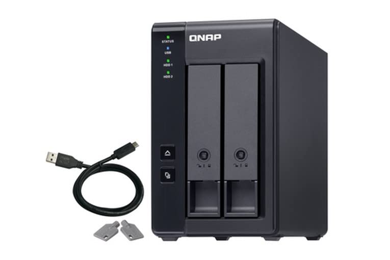 QNAP TR-002 2 Bay Desktop NAS Expansion - Optional Use as a Direct-Attached Storage Device