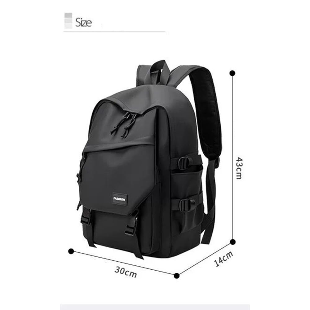 XINYASEE Sac à Dos Homme, Imperméable Oxford Sac a Dos Femme 15,6 Pouces Cartable Garcon Fille Collège Léger Sacs à Dos Scolaire pour Lycée Travail Voyage Loisir Noir (B)