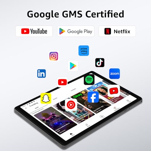 ApoloSign Tablettes tactiles Android 10,1 Pouces, Tablette à écran IPS Full HD, processeur 8 cœurs, 8 Go de RAM 64 Go de ROM, Extensible jusqu'à 128 Go