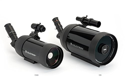 Celestron 52291 C5 Spotting Scope, lunette d’observation, grossissement 50x, oculaire de 25 mm, optiques multicouches, blindée de caoutchouc