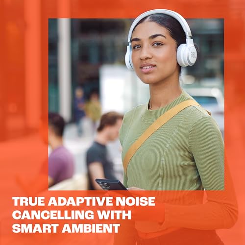 JBL Live 670NC Casque supra-auriculaire, Bluetooth 5.3, connexion multi-source, Réduction de Bruit Adaptative et Smart Ambient, jusqu'à 65 heures d'autonomie, bleu