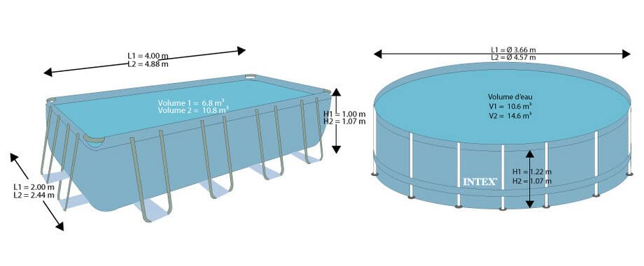 Intex kit Piscine Prism Frame Ronde Tubulaire (ø) 3,66 x (h) 0,99m