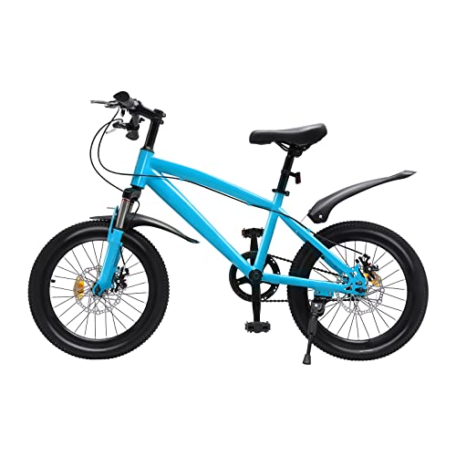 CHIMHOON Vélo universel en acier au carbone de 18", réglable en hauteur, convient pour garçons et filles de 125 à 140 cm, peut supporter 60 kg (bleu)