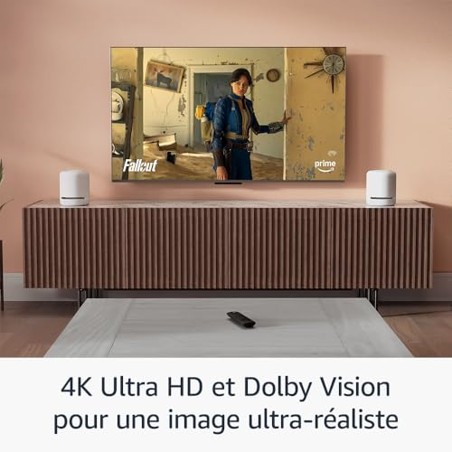 Amazon Fire TV Stick 4K (Nouvelle génération) | Appareil de streaming avec prise en charge du Wi-Fi 6 et des technologies Dolby Vision/Atmos et HDR10+