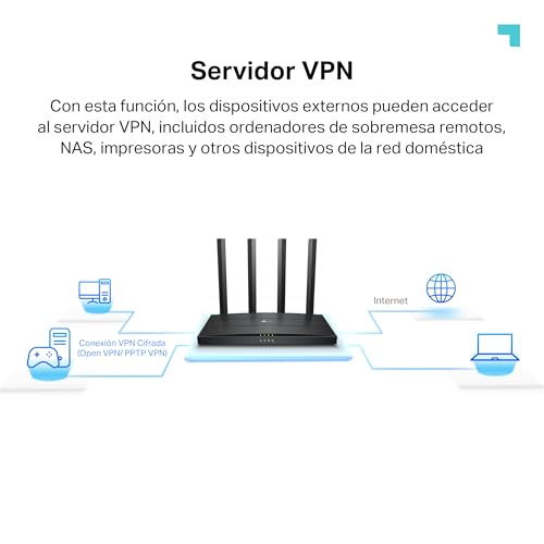 TP-Link Archer AX18 Routeur WiFi 6 , Routeur WiFi AX 1500 Mbps bi-bande, 4 ports Gigabit, 4 antennes à haute performance, WPA3, Contrôle parental, EasyMesh, Antivirus intégré