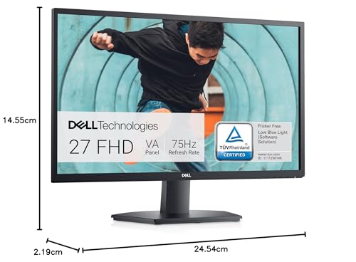 Dell SE2722HX 27" Full HD (1920x1080) Écran PC, 75Hz, VA, 4ms, AMD FreeSync, HDMI, VGA, Garantie 3 ans, Noir