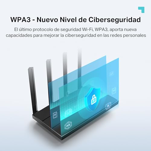 TP-Link Archer AX18 Routeur WiFi 6 , Routeur WiFi AX 1500 Mbps bi-bande, 4 ports Gigabit, 4 antennes à haute performance, WPA3, Contrôle parental, EasyMesh, Antivirus intégré