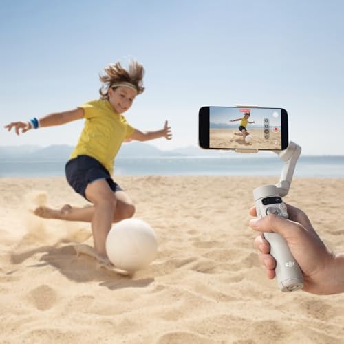 Stabilisateur Nacelle DJI Osmo Mobile 7 pour iPhone, Android, Trépied intégré, Ultra-léger, Nacelle pour téléphone à 3 Axes, ActiveTrack 7.0, ShotGuides, Édition en Un Seul clic