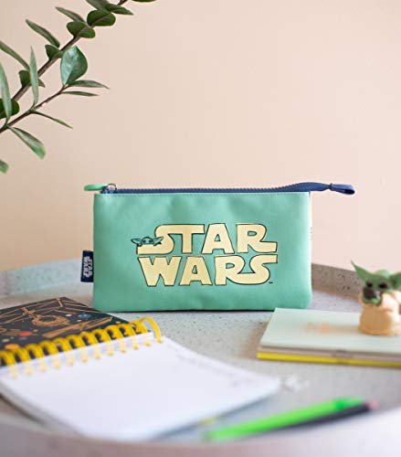 Grupo Erik - Trousse Star Wars, Baby Yoda, Trousse Scolaire, 3 Compartiments, 21,5 x 12 x 3,5 cm MARE0096