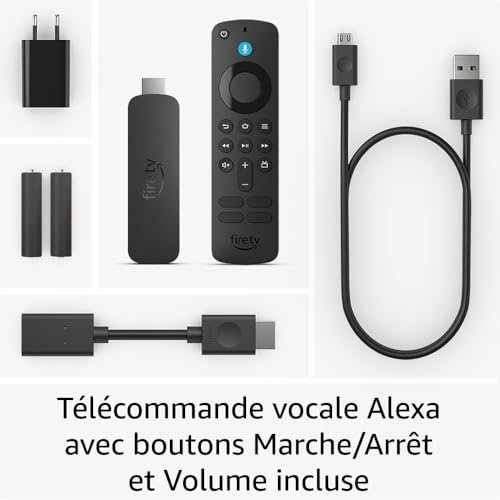 Amazon Fire TV Stick 4K (Nouvelle génération) | Appareil de streaming avec prise en charge du Wi-Fi 6 et des technologies Dolby Vision/Atmos et HDR10+