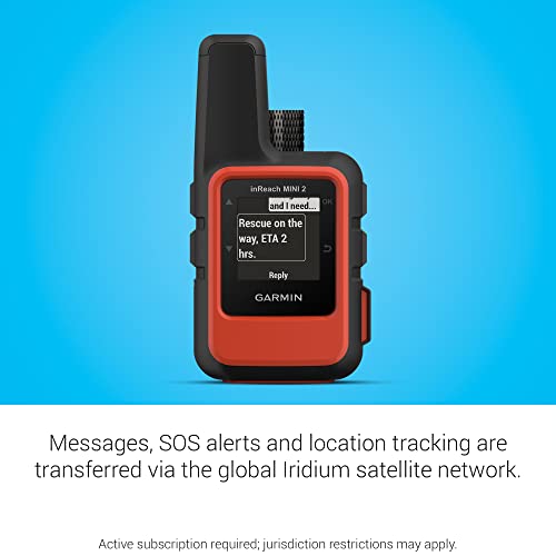 Garmin inReach Mini 2 Communicateur Satellite léger et Compact pour randonnée, Orange, 010-02602-00