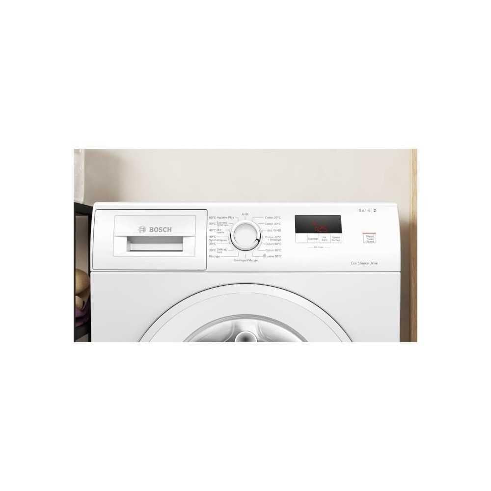 Bosch WGE03207FR, Lave-linge Pose-libe, Série 2, 8 kg, 1200 trs/min, 47l- Blanc