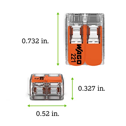 Wago - 100 Bornes de Connexion automatique S221 2 entrées