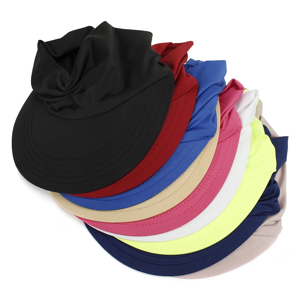 YAMEE Visiere Casquette Femme,Visière Plage Femme,Chapeau de Soleil Femme,Casquette Femme ete,Visiere de Protection pour Voyage Plage