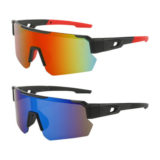 IXYHKB 2 Pièces Lunettes De Soleil Polarisées De Sport, Lunette de Cyclisme Polarisées pour Hommes Femmes Lunette Velo Route Lunettes De Soleil De Sport Avec UV400 pour Les Sports de Plein (Color01)