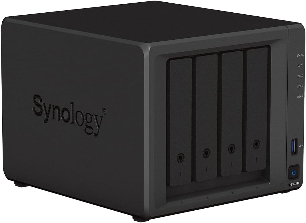 SYNOLOGY DS923+ BT NAS 4 EMP. 3.5/2.5p 2.6/3.1 GHz DoubleCoeur 64b 4Go 2 LAN GbE USB3 Slot M.2