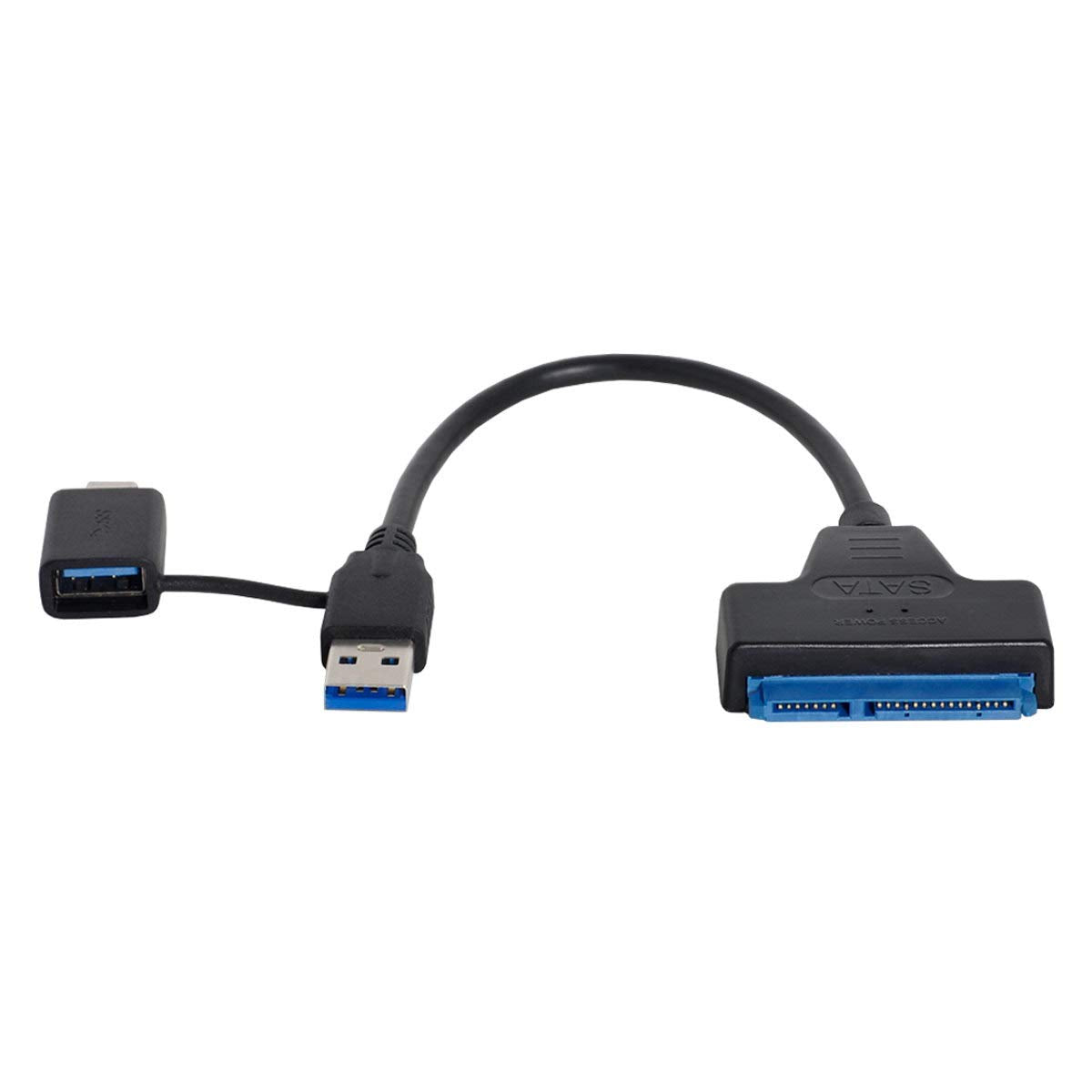 Xiwai Câble adaptateur USB 3.0 mâle vers SATA 22 broches pour disque dur 2,5 pouces pour MacBook et ordinateur portable