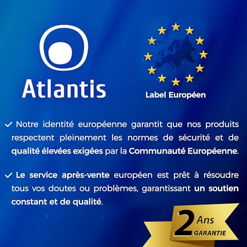 Atlantis A03-OP1002 Onduleur (UPS) Online Double Conversion et Pure sinusoïde avec Une Puissance de 1000VA 900W, Tour, écran LCD, USB, RS-232 série, 4 Sorties IEC, Port EPO, Slot SNMP, 2x12V-9Ah