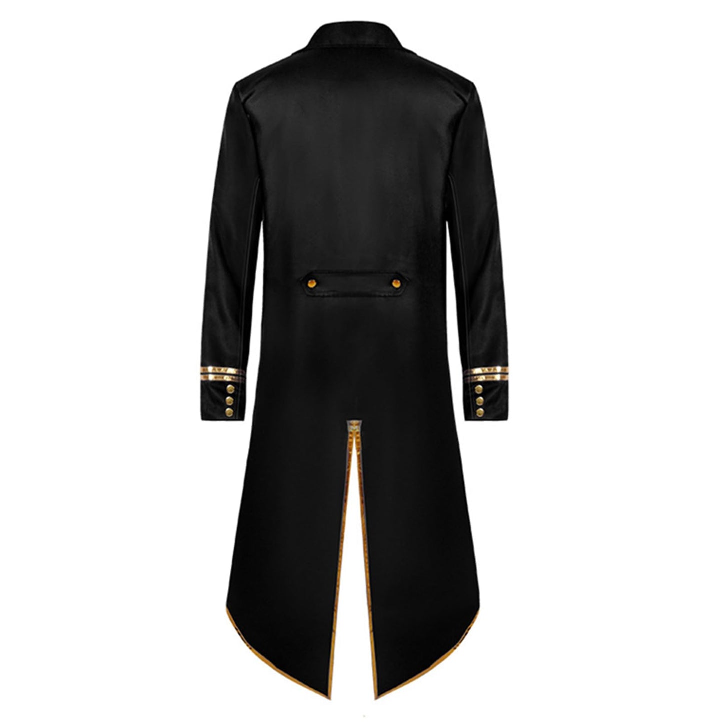 FJKVKDT Manteau médiéval vintage pour homme - Style rétro gothique victorien - Costume d'Halloween, Noir , XXL