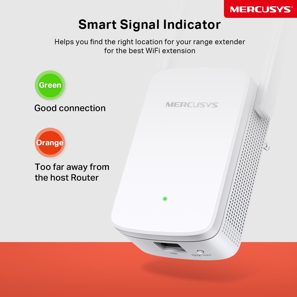 MERCUSYS ME30 TP-Link Repeteur WiFi Bi-Bande AC1200Mbps, Amplificateur WiFi, Répéteur WiFi Puissant, Ethernet Port, Repeteur WiFi Exterieur, Borne WiFi Extender, Brancher et Utiliser