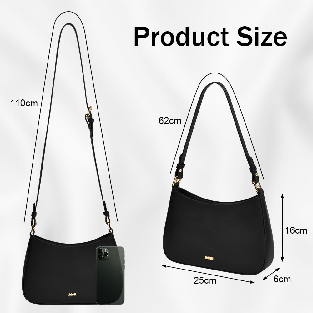 Aucuu Sac Porté épaule en Cuir Véritable pour Femme, Sac à Main à Bandoulière Tendance avec 2 bandoulières, Sac à Main Décontracté, Sac Fourre-tout Rétro Décontracté pour Shopping, Travail, Voyages