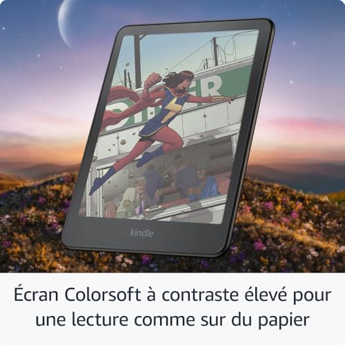 Découvrez Amazon Kindle Colorsoft Signature Edition (32 Go) | Avec affichage couleur, éclairage avant à réglage automatique, charge sans fil et longue autonomie