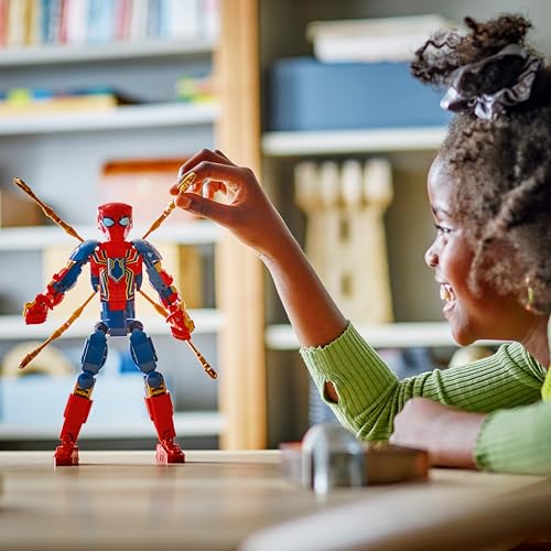 LEGO Marvel Figurine d'Iron Spider-Man à Construire Jeu de Rôle pour Garçons et Filles de 8 Ans et Plus, Idée Cadeau pour Enfant Fan de Spiderman et Avengers 76298