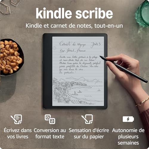 Kindle Scribe (2022) - 16 Go | Le premier Kindle et carnet de notes numérique tout-en-un, avec écran Paperwhite 10,2" de 300 ppp | Stylet premium inclus