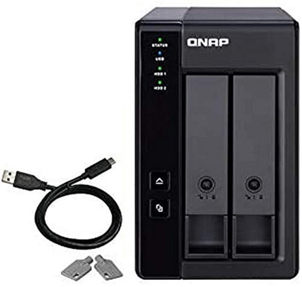 QNAP TR-002 2 Bay Desktop NAS Expansion - Optional Use as a Direct-Attached Storage Device