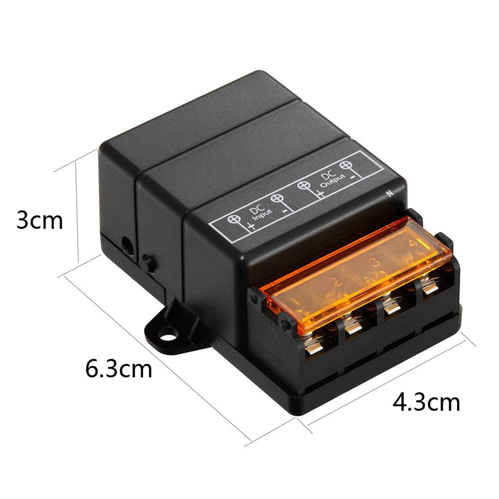 Gebildet Commutateur de télécommande sans Fil 12-24 V DC 12~72 V 30 A Commutateur de Relais 433 MHz RF Commutateur à Distance pour Pompes Lumineuses, appareils ménagers, systèmes de sécurité (100m)