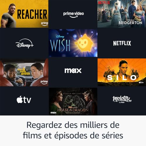 Amazon Fire TV Stick 4K (Nouvelle génération) | Appareil de streaming avec prise en charge du Wi-Fi 6 et des technologies Dolby Vision/Atmos et HDR10+