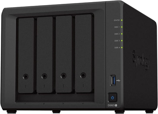 SYNOLOGY DS923+ BT NAS 4 EMP. 3.5/2.5p 2.6/3.1 GHz DoubleCoeur 64b 4Go 2 LAN GbE USB3 Slot M.2