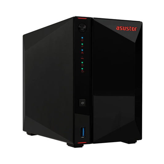 Asustor AS5402T Nimbustor 2 Gen2 - Serveur NAS 2 Baies, Quad-Core 2.0GHz CPU, 4 emplacements M.2 NVMe SSD, Deux Ports 2.5GbE, 4GO RAM DDR, Serveur de Stockage en réseau (sans disques)