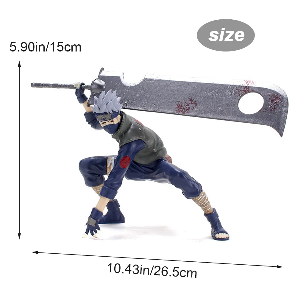 Kakashi Figurine, Kakashi Cartoon Model Statue, Anime Heroes Figurine PVC Décoration Poupée Personnages Modèle Super Figure Collectio pour ES Fans d'Anime, Enfants Anniversaire Cadeaux