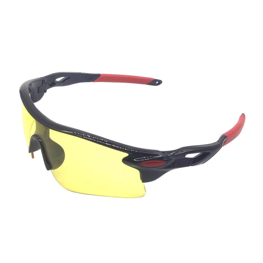 MINGZE Lunettes de sécurité avec lentilles enveloppantes transparentes anti-buée et anti-dérapantes, protection UV, lunettes de soleil pour le vélo de pêche au golf, Lunettes Anti Lumière Bleue