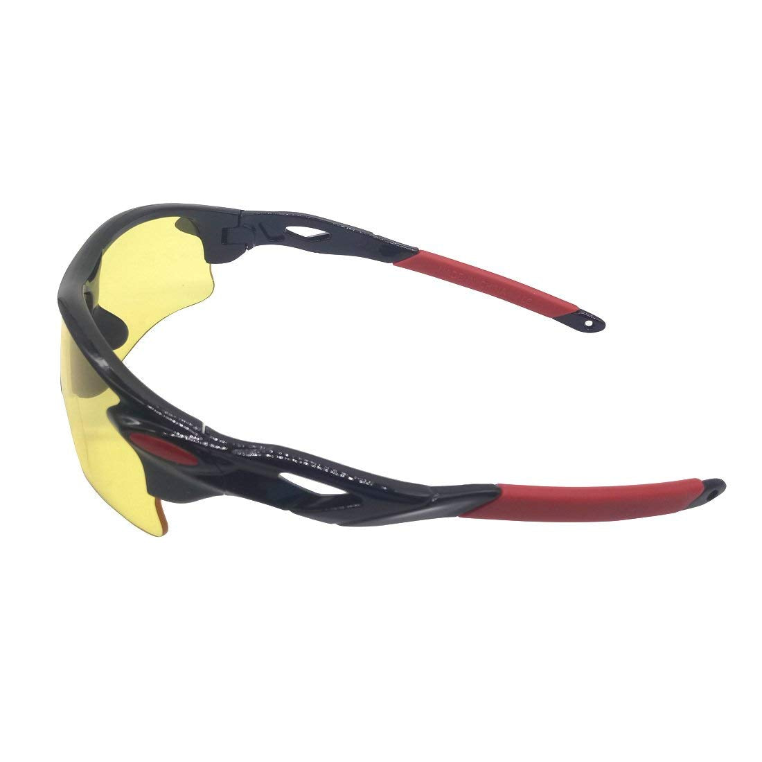 MINGZE Lunettes de sécurité avec lentilles enveloppantes transparentes anti-buée et anti-dérapantes, protection UV, lunettes de soleil pour le vélo de pêche au golf, Lunettes Anti Lumière Bleue