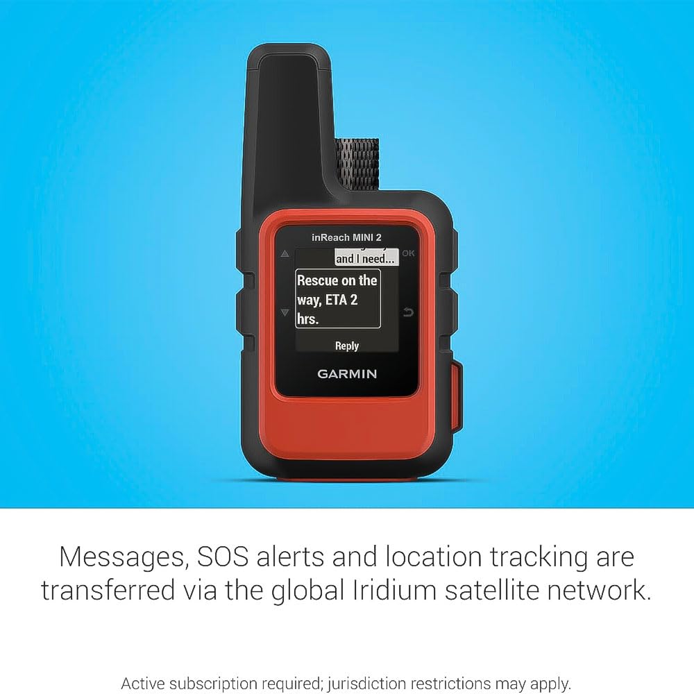 Garmin inReach Mini 2 Communicateur Satellite léger et Compact pour randonnée, Orange, 010-02602-00