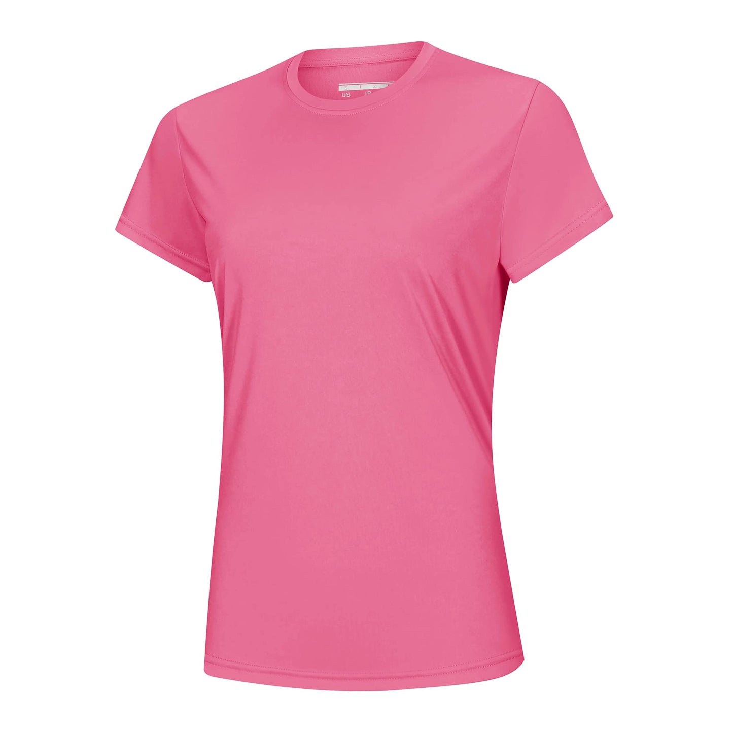 MAGCOMSEN T-shirt léger d'été pour femme - Manches courtes - UV - Séchage rapide - Indice de protection UPF 50+ - Couleur unie - Pour le jogging, la randonnée, Rose, L