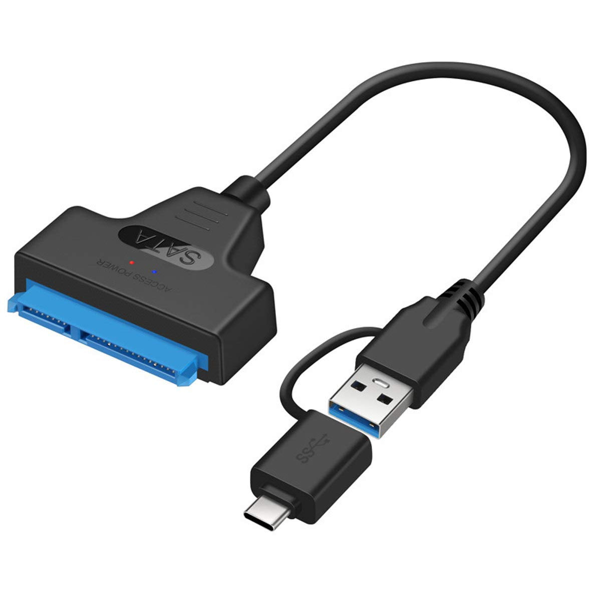 Xiwai Câble adaptateur USB 3.0 mâle vers SATA 22 broches pour disque dur 2,5 pouces pour MacBook et ordinateur portable