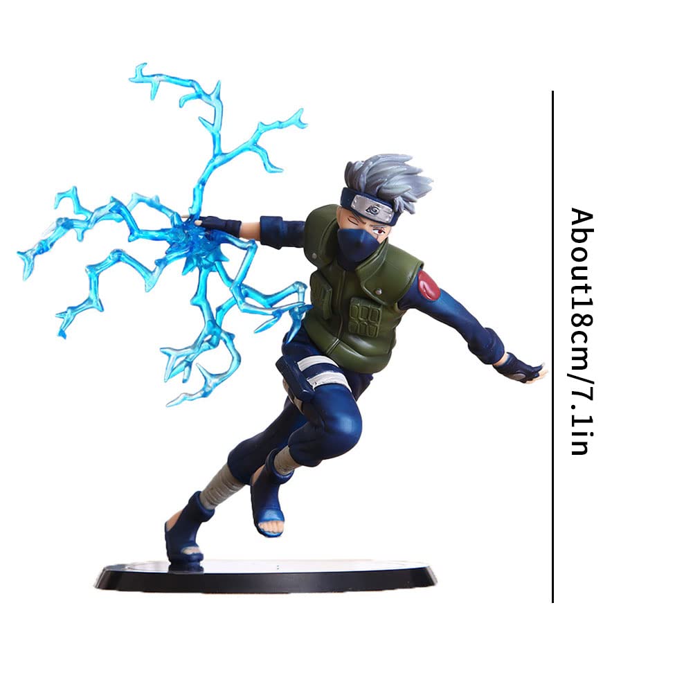 ZKTSRY Figurine Kakashi en PVC - 18 cm - Décoration de salon et de chambre à coucher - Cadeau pour parents et amis