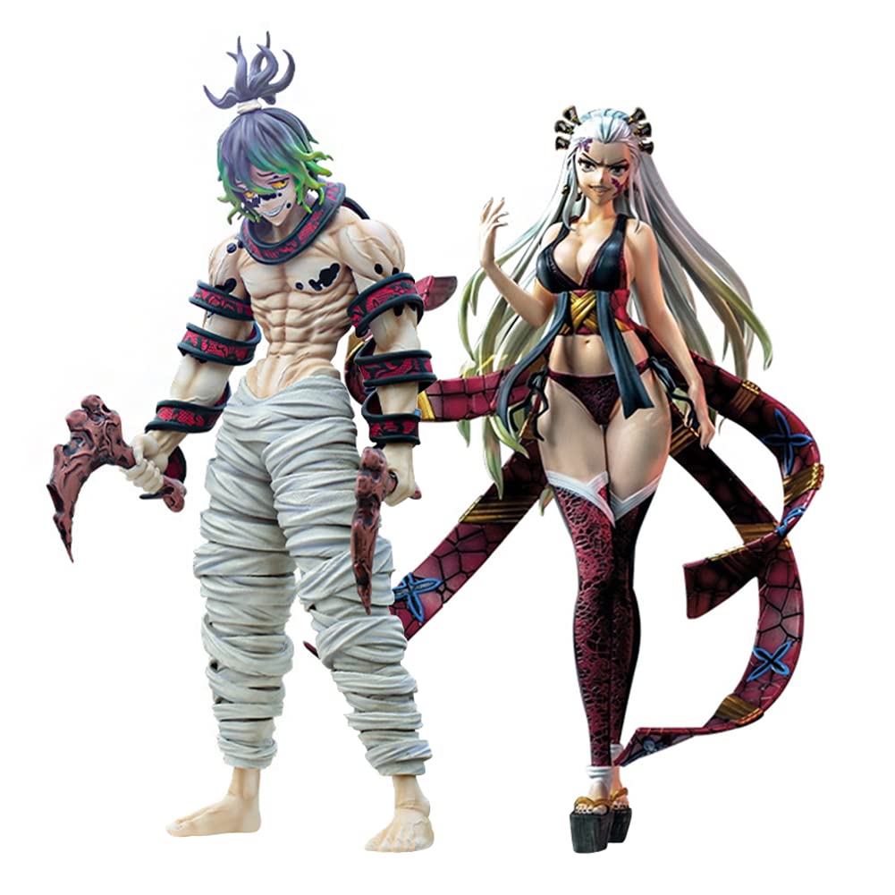 Jilijia Anime Kochou Shinobu Uzui Tengen Figure Daki/Gyutaro Model Statue Doll Collection Figurine Position debout Anime Figures