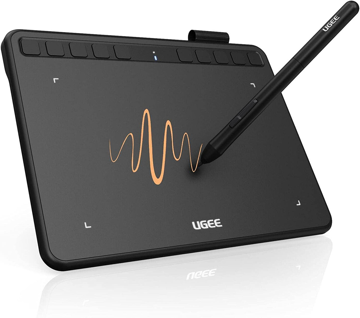 UGEE S640 Tablette Graphique, Tablette de Dessin Numérique avec Stylet sans Pile Sensibilité à la Pression 8192 Tablette à Stylet 10 Touches de Raccourci Compatible avec Windows Mac Linux Android