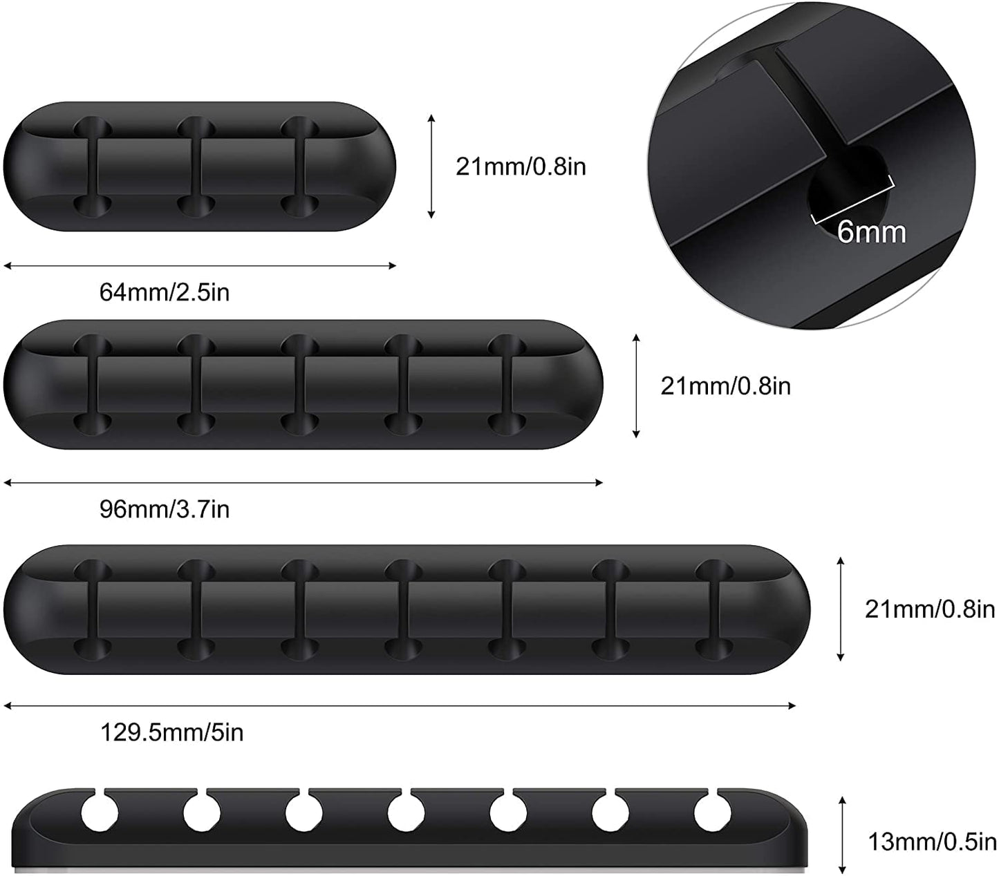 SOULWIT® Clips Câble Organisateur Bureau, Lot de 3 Support de Câble, Organisateur de Cordon, Gestion des Cables, Câble Rangement pour USB Câbles de Chargeur/Souris/Écouteur/PC