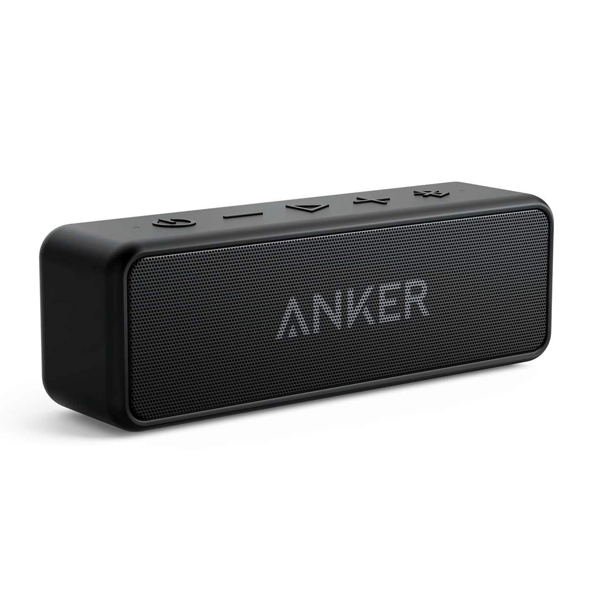 Anker Enceinte Bluetooth Portable, SoundCore 2 Haut Parleur sans fil avec basses puissantes, autonomie de 24 heures, porté de 20 m, étanche waterproof IPX7 et microphone intégré - Noir