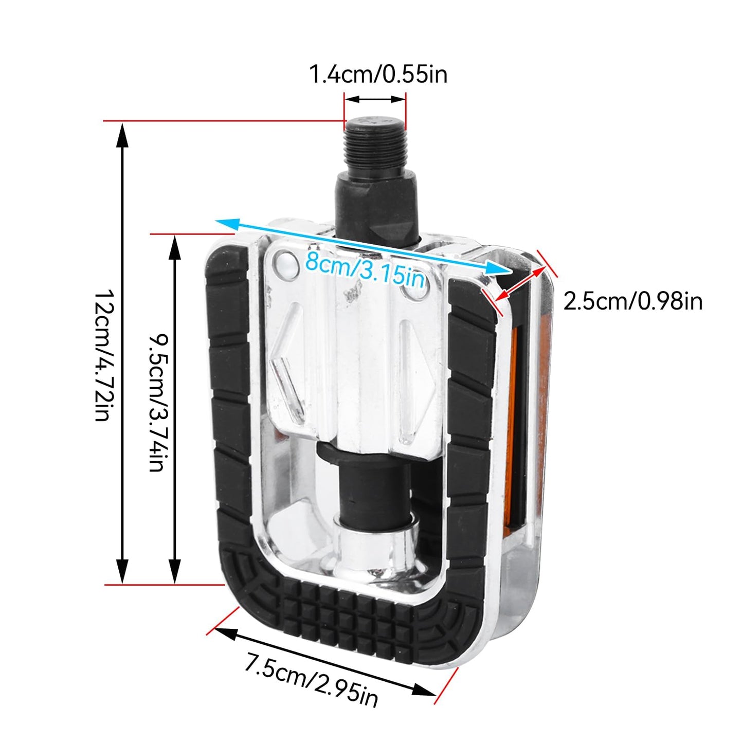 Agatige Pédales Pliables pour Le Vélo, K1155 Pédales Universelles de Vélo de Montagne de Montagne Pédales Pliables Pliantes Route étanche à Vélos Route Extérieur Accessoires Modifiés