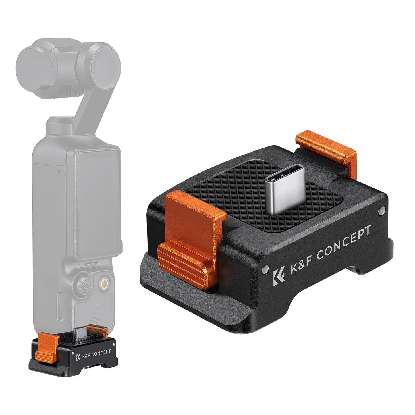 K&F Concept Support Adaptateur de Charge et Vis en T Forme et Plateau Rapide en L Accessoires pour DJI osmo Pocket 3